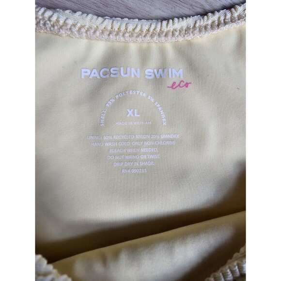 PACSUN SWIM ECO YELLOW BIKINI BOTTOM NWT SIZE XL - Picture 2 of 6